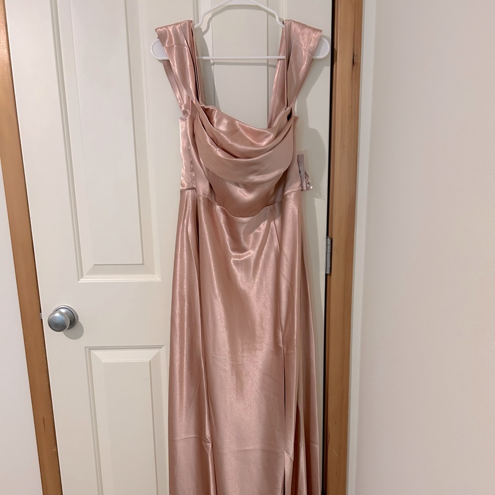 Birdy Grey Mia shiny satin bridesmaid dress